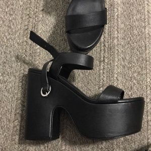 Steve Madden Black Platform Heels